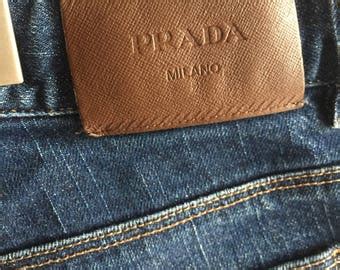 vintage prada authentic tapered cropped denim jeans